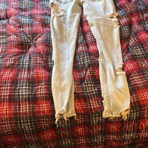 Hollister Light Blue Distressed Jeans